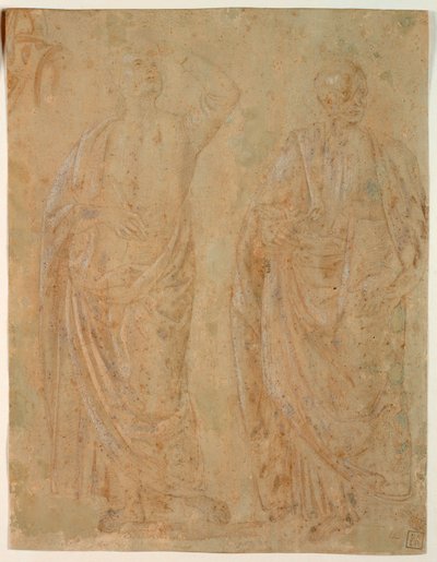 Two Standing Draped Male Figures by Perugino