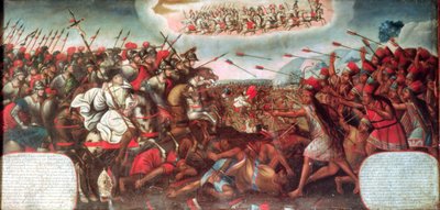 Battle Scene by Peruvian School