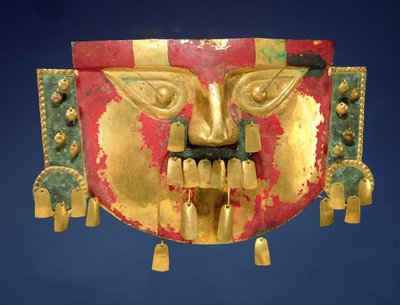 Inca mask by Peruvian School