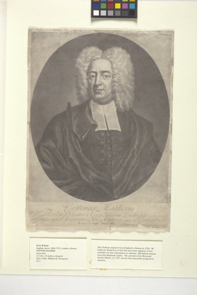 Cotton Mather by Peter (after) Pelham
