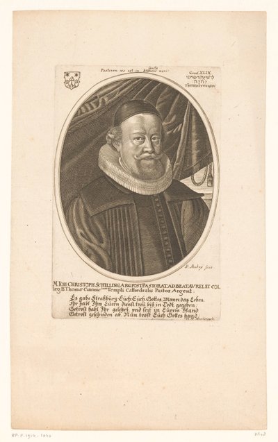 Portrait of Johann Christoph Schilling by Peter Aubry (II)