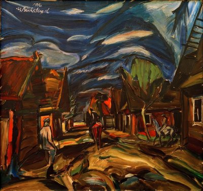 Village Jasky, Russia by Peter August Böckstiegel