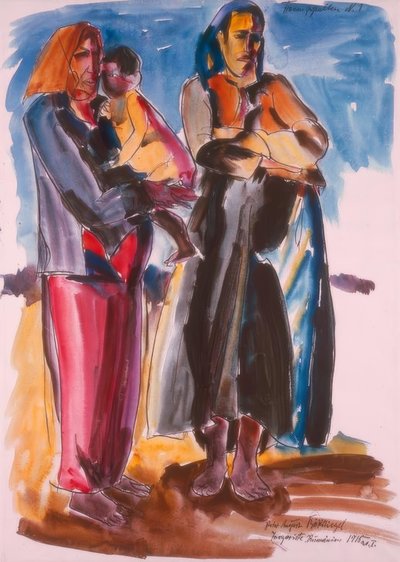 Female Figures by Peter August Böckstiegel