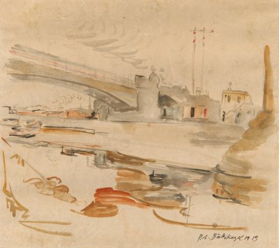 City with Bridge by Peter August Böckstiegel