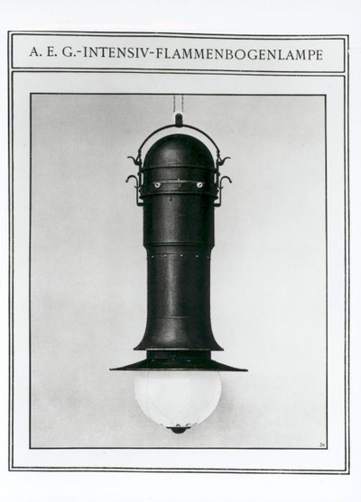 AEG Intensive Flame Arc Lamp by Peter Behrens