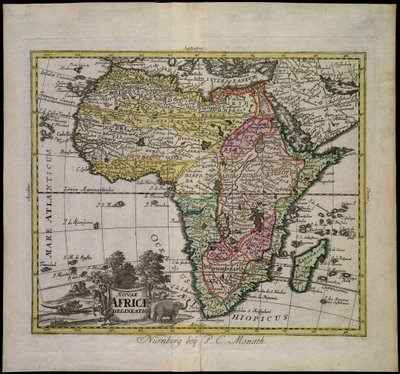 Nouae Africae delineatio by Peter Conrad Monath