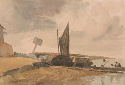Low Tide, Boat Landing by Peter DeWint