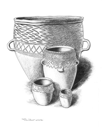 Bronze Age pottery by Peter Dunn