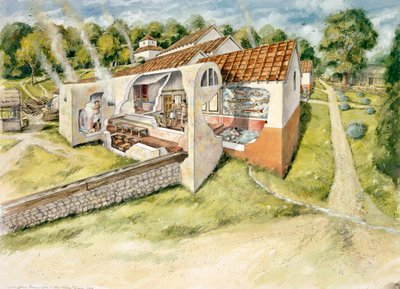 Lullingstone Roman Villa, c4th century by Peter Dunn