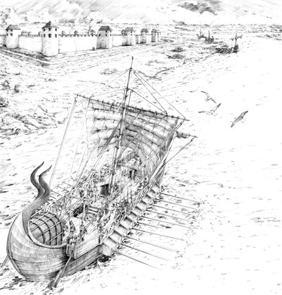 Roman Galley by Peter Dunn