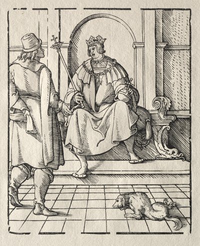 A King Enthroned by Peter Flötner