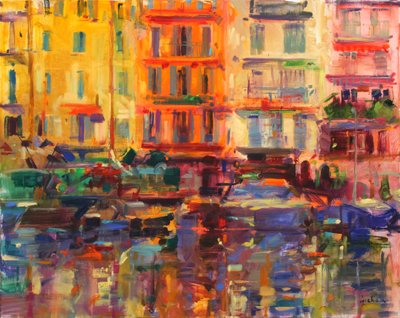 Grand Harbour, Cannes by Peter Graham (Contemporary)