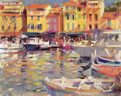 Harbour at Cassis by Peter Graham (Contemporary)