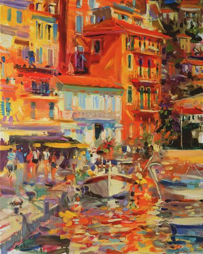 Reflections, Villefranche by Peter Graham (Contemporary)