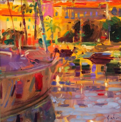 Southern French Port by Peter Graham (Contemporary)