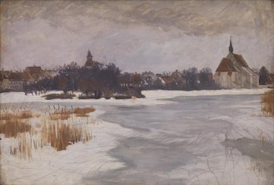 A View of Faaborg. Winter by Peter Hansen
