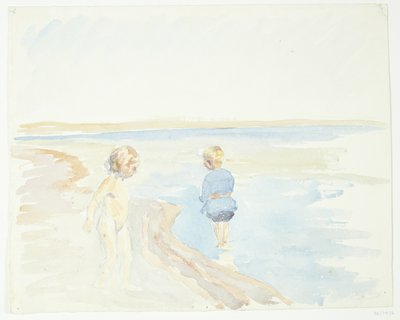 Children at the Beach by Peter Hansen