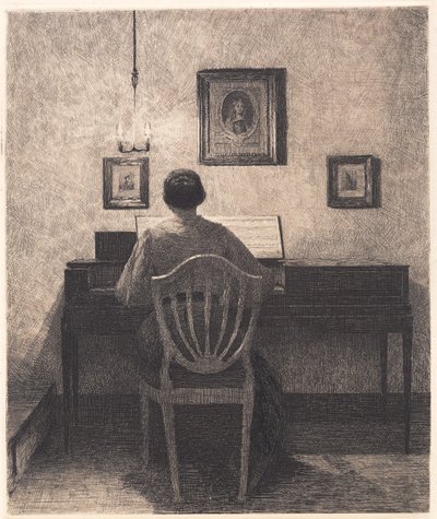 Playing Lady by Peter Vilhelm Ilsted