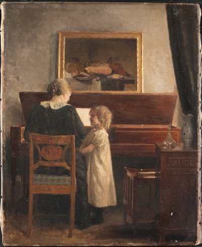 At the Piano by Peter Vilhelm Ilsted