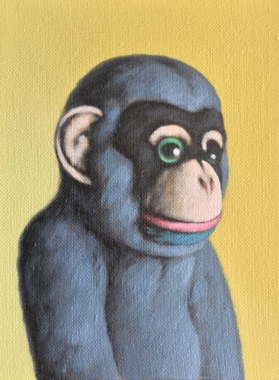 Mauve Monkey on Yellow, 2006 by Peter Jones
