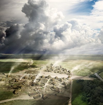 Durrington Walls, Wiltshire, c2500 BC 2013 by Peter Lorimer