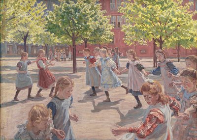 Playing Children, Enghave Square by Peter Marius Hansen
