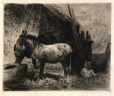 Donkeys and Sheep by Peter Moran