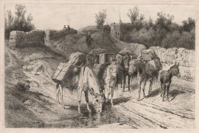 On the Road to Santa Fe by Peter Moran