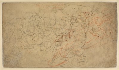 Battle of Horsemen (verso) by Peter Paul Rubens