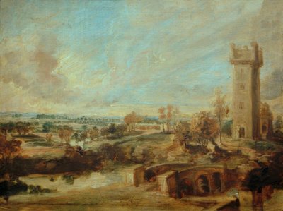 Landscape with Tower by Peter Paul Rubens