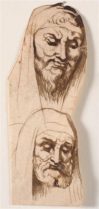 Two Male Heads by Peter Paul Rubens