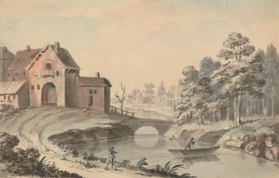 Figures in a Landscape by a River by Peter Tillemans