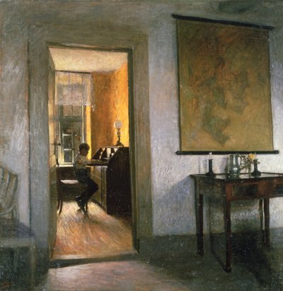 Boy Studying by Peter Vilhelm Ilsted