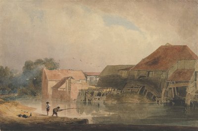 Riverside Scene Old Mill, 1805-10 by Peter de Wint