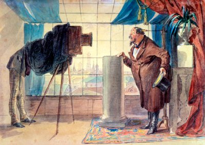 Merchant at the Photographer by Petr Mikhailovich Shmel