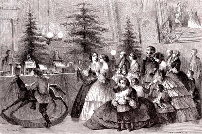 Christmas at Saint Petersburg, Russia, 1861 (engraving) by Pharamond Blanchard