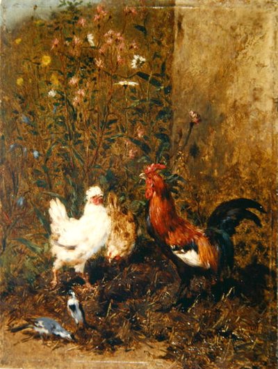 Chickens and Birds by Philibert Leon Couturier