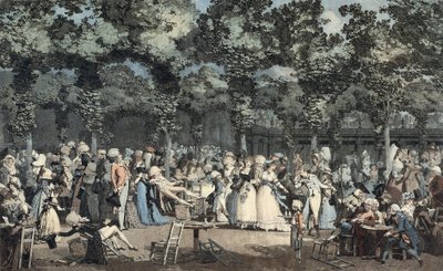 The Public Promenade at Palais-Royal by Philibert Louis Debucourt