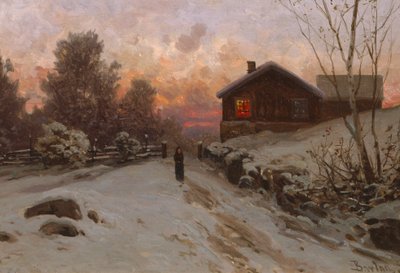 Winter Landscape with House by Philip Barlag