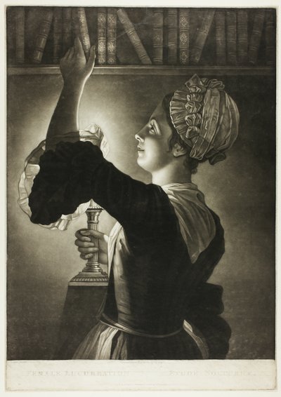 Female Lucubration: Nocturnal Study by Philip Dawe