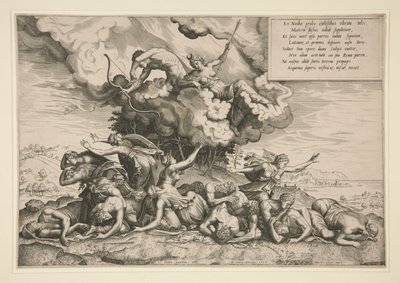 Apollo and Artemis Killing Niobe by Philip Galle