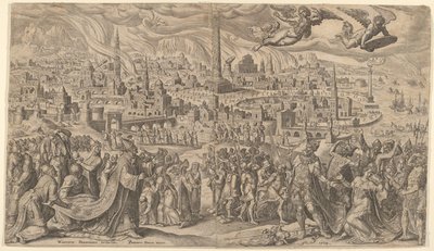 The Fall of Babylon, 1569 by Philip Galle