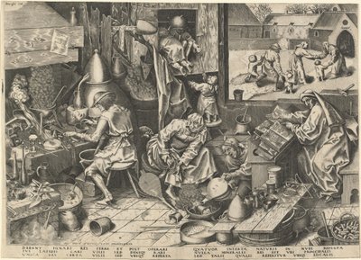 The Alchemist by Philip Galle after Pieter Bruegel the Elder