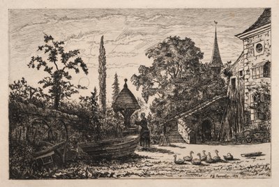 The Courtyard by Philip Gilbert Hamerton