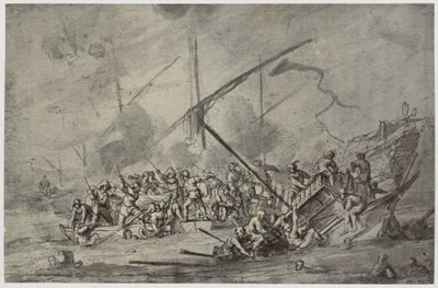 A Sea Fight by Philip Henry Delamotte