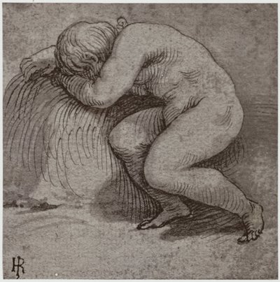 Giulio Romano, A Sleeping Child by Philip Henry Delamotte
