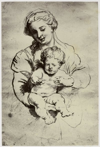 Rubens, His Wife and Child by Philip Henry Delamotte