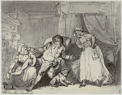 Thomas Rowlandson, The Drunken Husband by Philip Henry Delamotte