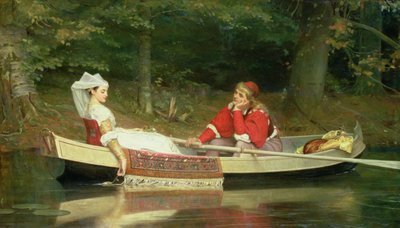 With The River, 1869 by Philip Hermogenes Calderon