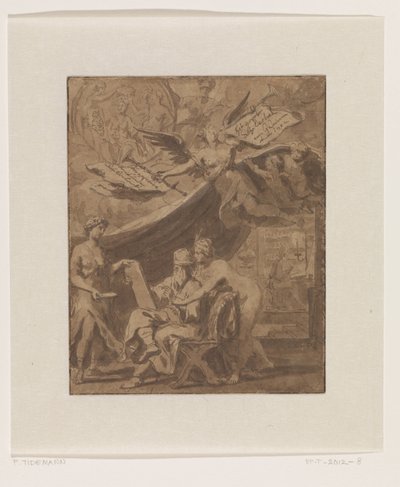 Frontispiece Design for Het groot Schilderboek by Philip Tidemann